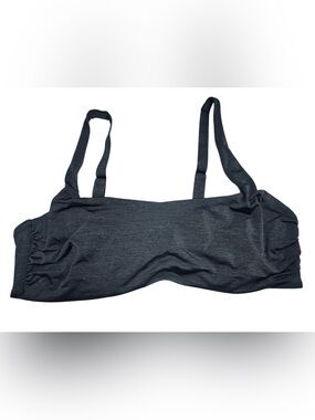Athleta Heathered Dark Gray Underwire Bikini Swim Top Bra Style 40B/C Support